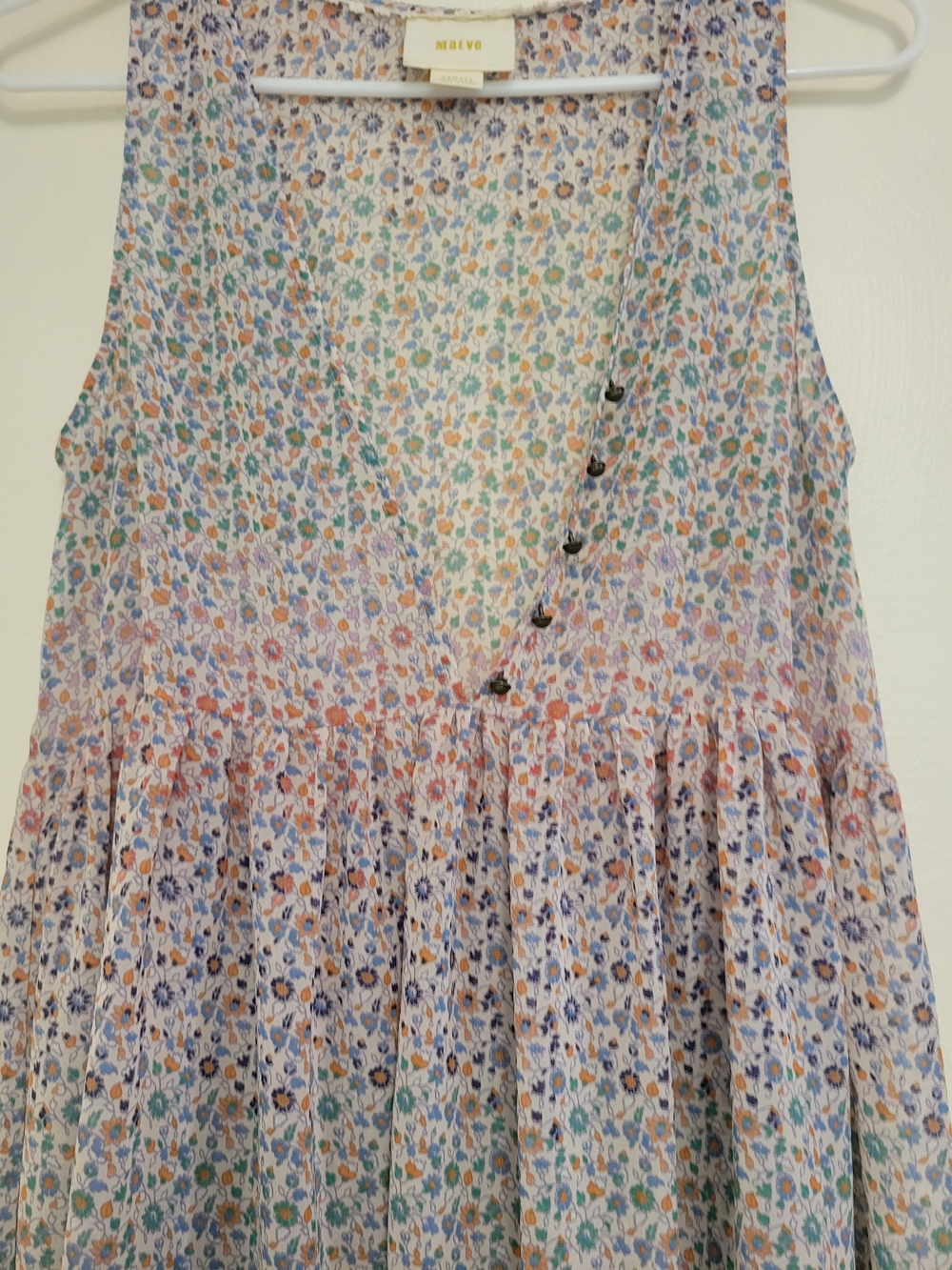 Anthropologie Maeve Floral Sleeveless Dress Size XS - Picture 3 of 5